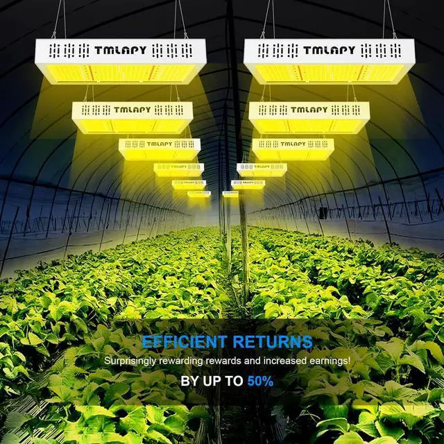Alt view image 6 of 7 - E1200 Led Grow Lights for Indoor Plants, Grow Lights Full Spectrum with IR UV, Plant Grow Light with Daisy Chain, Growing Lamp for Seedling Vegs in 2x2 Grow Tent Greenhouse