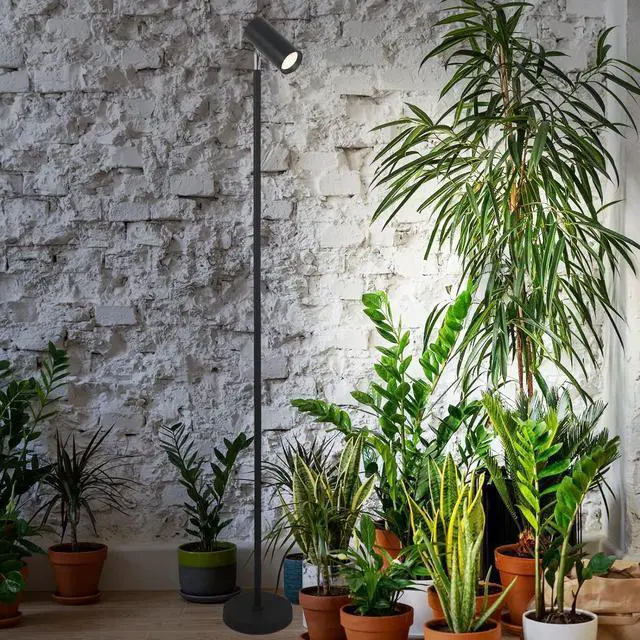 Alt view image 2 of 7 - HMVPL Grow Lights Stand for Indoor Plants Full Spectrum Tall Plant Light for Indoor Growing with 20W COB Plant Light Bulb,4/8/12H Timer, Led Growth Floor Lamp for Large Plant Seedling(6 Level Height)