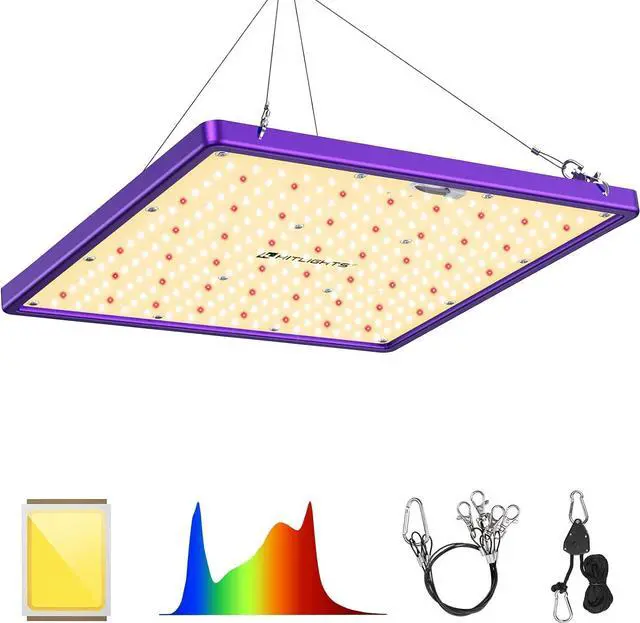 Main image of HitLight LED Grow light with 288 US Patented LEDs, 2x2ft Coverage Dimmable Full Spectrum Plant Grow Lights for Indoor Plants Seeding Veg Flower Greenhouse Sunlike Growing Lamps, UL-Listed Driver, 120W