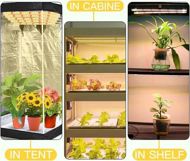 Alt view image 2 of 7 - Grow Light Strips, LED 150-Bulb 3500K Dimmable Full Spectrum Plant Growing Lamp Bars for Indoor Plants Hydroponic Veg Succulent Seedling, Daisy-Chain Design