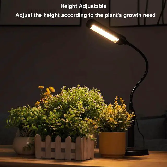Alt view image 3 of 6 - Grow Lights for Indoor Plants Desk LED Grow Light with Base Full Spectrum 50 LEDs Warm White for Indoor Plant Growing Lamp, Adjustable Gooseneck, Suitable Plants Growth (Without USB Plug)