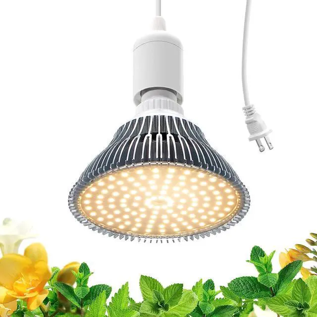 Main image of LED Hanging Grow Light, Grow Light Bulb for Indoor Plants, 25W Full Spectrum Hanging Grow Light,3000K Plant Light Bulbs with 16.4FT Power Cord, Pendant Grow Lights for Indoor Plants, 1 Pack