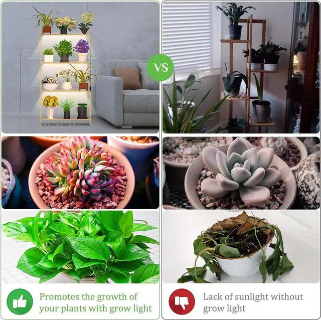Alt view image 6 of 7 - LED Grow Lights for Indoor Plants, Full Spectrum Plant Light Strip for Indoor Growing with Auto ON Off 3/6/12H Timer,108 LEDs, Dimmable, Ideal for Indoor Greenhouse Plant Shelf