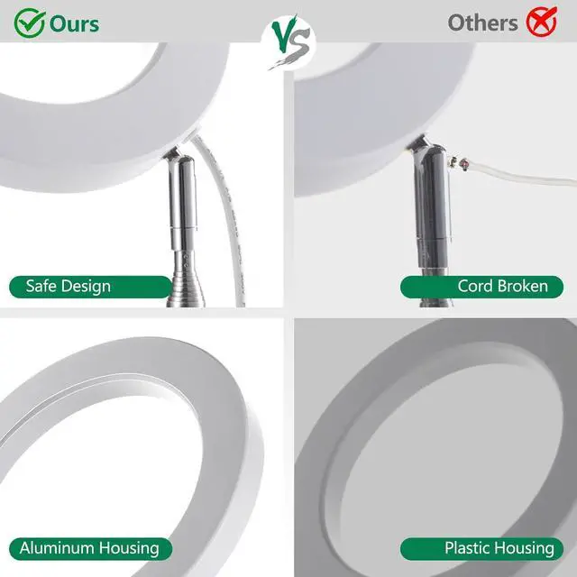 Alt view image 6 of 7 - 6.3 inch Grow Lights for Indoor Plants,Large Plant Light with 3 Timers, 10 Level Dimmable Brightness, Full Spectrum Plant Lamp, Height Adjustable for Tall Plants