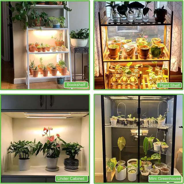 Alt view image 2 of 7 - LED Grow Lights for Indoor Plants, Full Spectrum Plant Light Strip for Indoor Growing with Auto ON Off 3/6/12H Timer,108 LEDs, Dimmable, Ideal for Indoor Greenhouse Plant Shelf