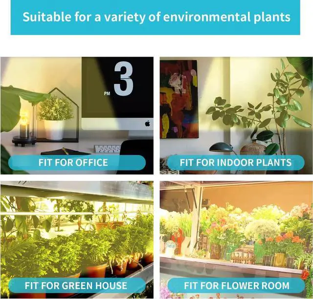 Alt view image 5 of 7 - LED Grow Light Strips for Indoor Plants Full Spectrum 3500K, 192 LEDs Plant Light Bar with 3/9/12H Timer, 10 Dimmable Levels for Seedling Succulent, 13 Inches, 4 Head