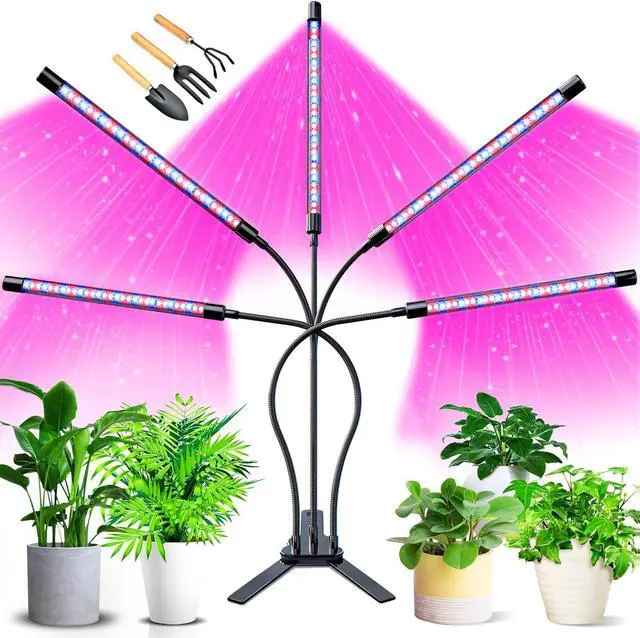 Main image of Grow Lights for Indoor Plants, 150 LED Grow Light for Seed Starting with Red Blue Spectrum, 3/9/12H Timer, 10 Dimmable Levels & 3 Switch Modes, Adjustable Gooseneck Suitable for Various Plant