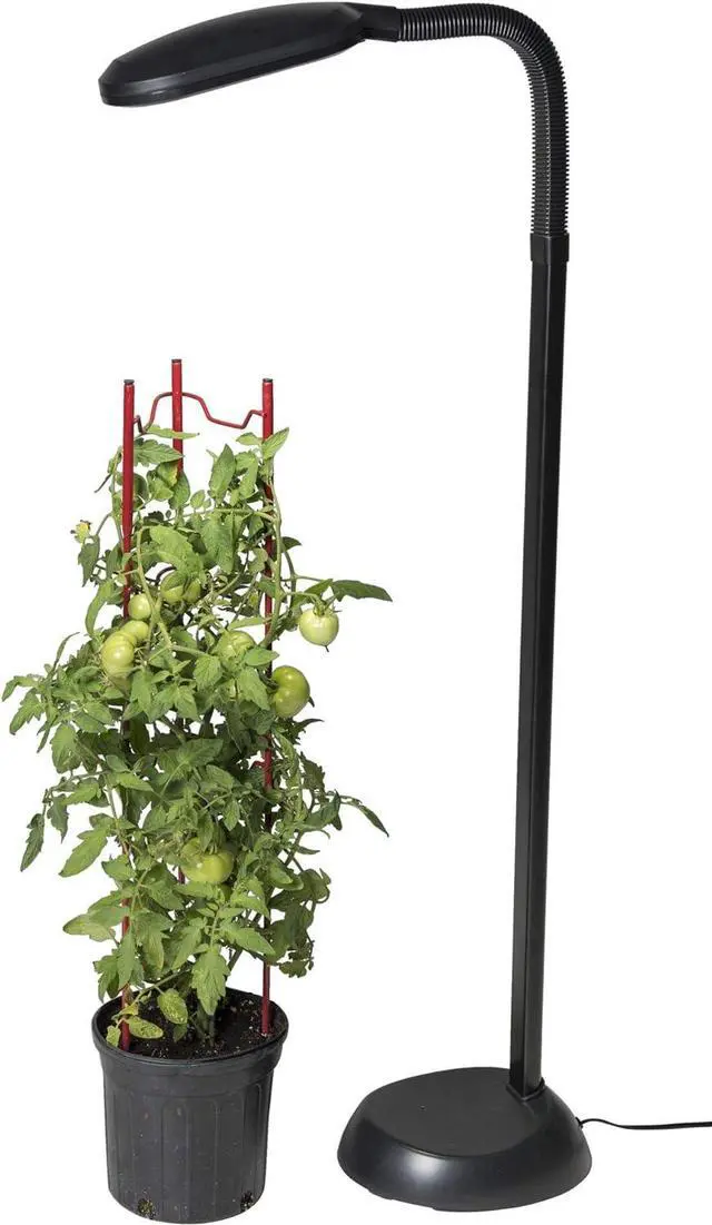 Alt view image 2 of 3 - AgroBrite Hydrofarm FLF27DF 27-watt CFL, Black Floor Plant Light