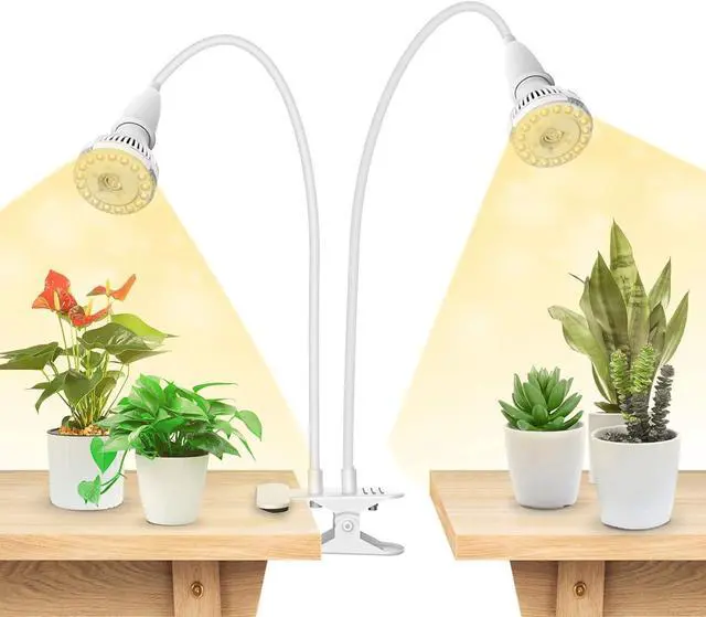 Main image of SANSI LED Grow Lights for Indoor Plants, 300W Full Spectrum Clip-on Gooseneck Grow Light with Ceramic Tech.,20W Power Plant Light with Optical Lens for High PPFD, Lifetime Free Bulbs Replacement White