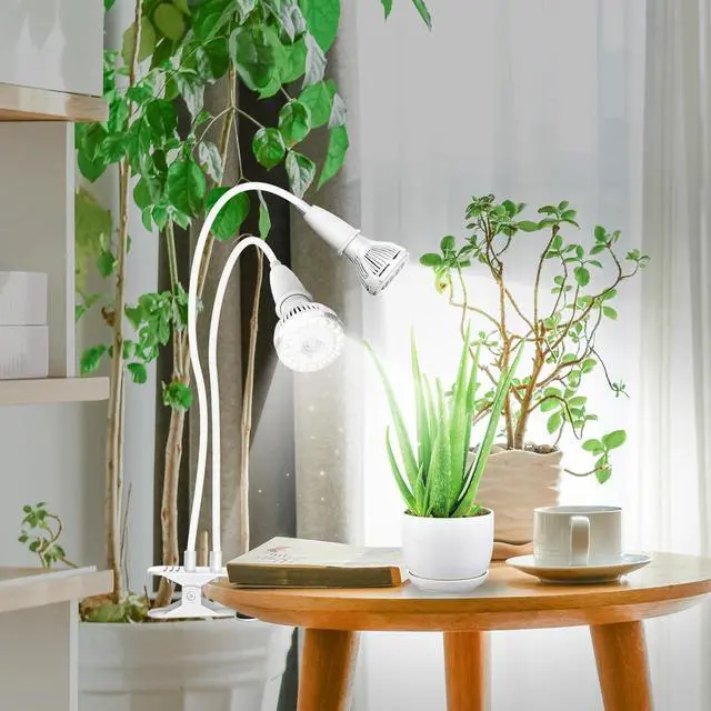 Alt view image 6 of 7 - SANSI LED Grow Lights for Indoor Plants, 300W Full Spectrum Clip-on Gooseneck Grow Light with Ceramic Tech.,20W Power Plant Light with Optical Lens for High PPFD, Lifetime Free Bulbs Replacement White