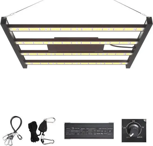 Main image of CANAGROW Newest CG2400 LED Grow Light for Indoor Plants 4x4ft Coverage with High Yield Diodes, Sunlike Full Spectrum Dimmable Growing Lamps for Hydroponic Indoor Seeding Veg Bloom Greenhouse