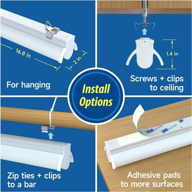 Alt view image 3 of 6 - Plant Lights for Indoor Growing Seedlings - 16 in Long, 4-Count (10W x4) Full Spectrum T5 Grow Light Bars for Seed Starting 4000K White LED Grow Lights Strip w/Reflectors for Shelf/Rack