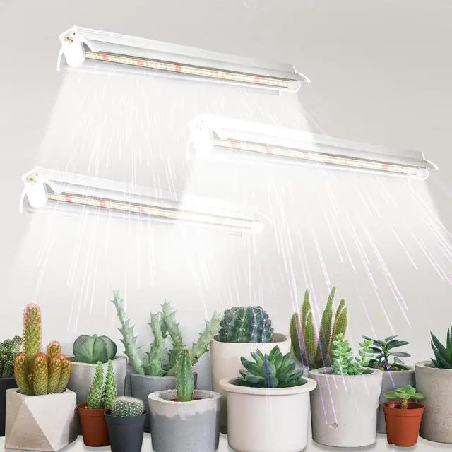 Main image of T5 Grow Lights 1.4Ft, 5000K White Full Spectrum LED Plant Growing Lamp Strips for Indoor Plants, Seeds Starting, Succulents, High PPFD with V-Shaped Reflector