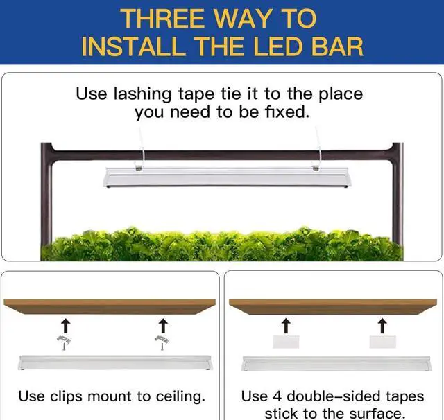 Alt view image 4 of 6 - T5 Grow Lights 1.4Ft, 5000K White Full Spectrum LED Plant Growing Lamp Strips for Indoor Plants, Seeds Starting, Succulents, High PPFD with V-Shaped Reflector