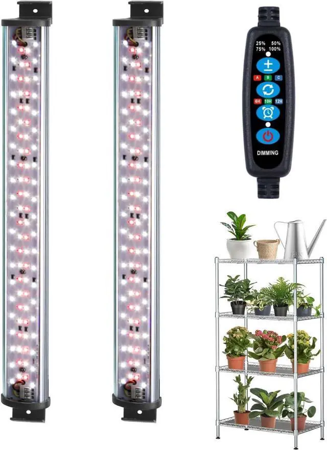 Main image of DOMMIA Grow Light Strip, 6000K White Spectrum Plant Light for Indoor Plants, Dimmable Full Spectrum Grow Lights with Timer, IP54 Grow Lights for Seed Starting, LED Grow Light Fixture for Greenhouse