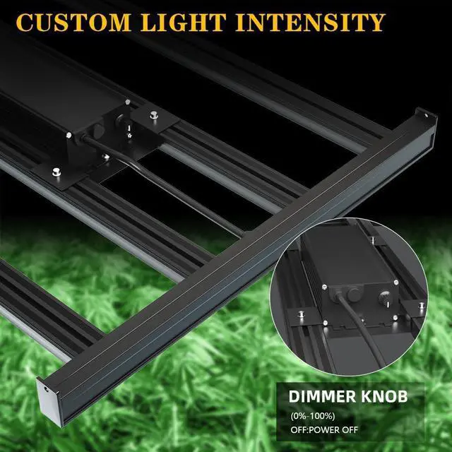 Alt view image 4 of 7 - CANAGROW Newest CG2400 LED Grow Light for Indoor Plants 4x4ft Coverage with High Yield Diodes, Sunlike Full Spectrum Dimmable Growing Lamps for Hydroponic Indoor Seeding Veg Bloom Greenhouse