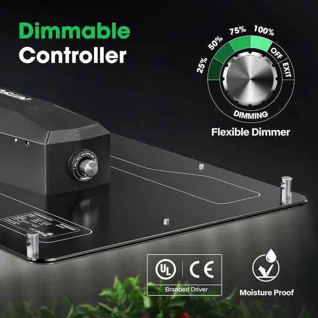Alt view image 4 of 7 - VS2000 LED Grow Light with  LM301 Diodes & Brand Driver Dimmable Lights Sunlike Full Spectrum for Seedling Veg & Bloom Plant Grow Lamps for 4x2/3x3 Grow Tent