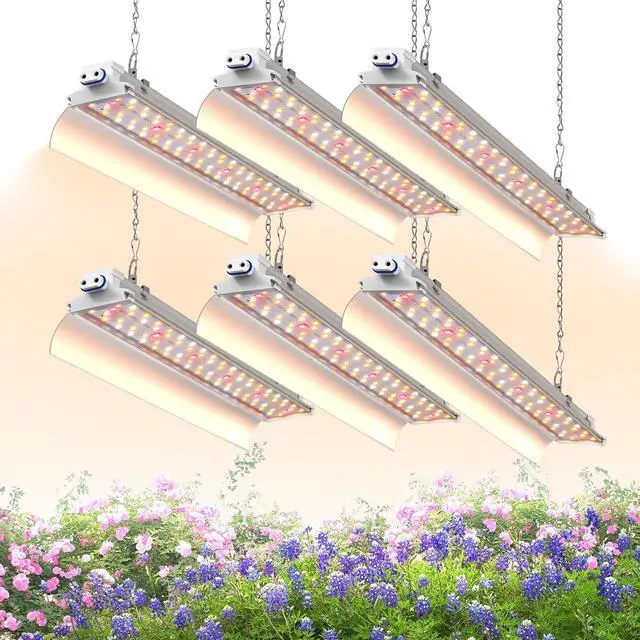 Main image of LED Grow Lights 1.4FT for Indoor Plants Full Spectrum, 660nm Hanging Grow Light 3600K, Led Plant Grow Lights for Indoor Plants, Grow Lamp with Reflectors 108W(6×18W), 6 Pack