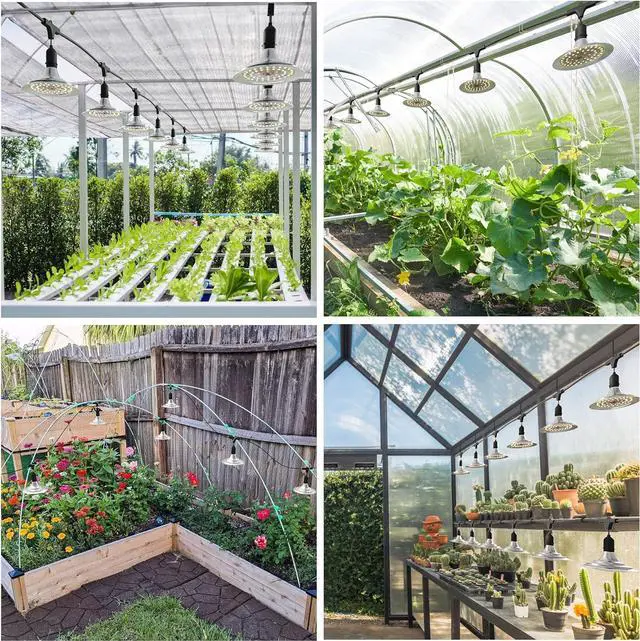 Alt view image 3 of 7 - Outdoor Grow Lights for Greenhouse, Full Spectrum Greenhouse Grow Lights for Outdoor Plants, IP65 Waterproof String Grow Light Outdoor, UL Certified Daisy Chain LED Grow Light, 21.3FT