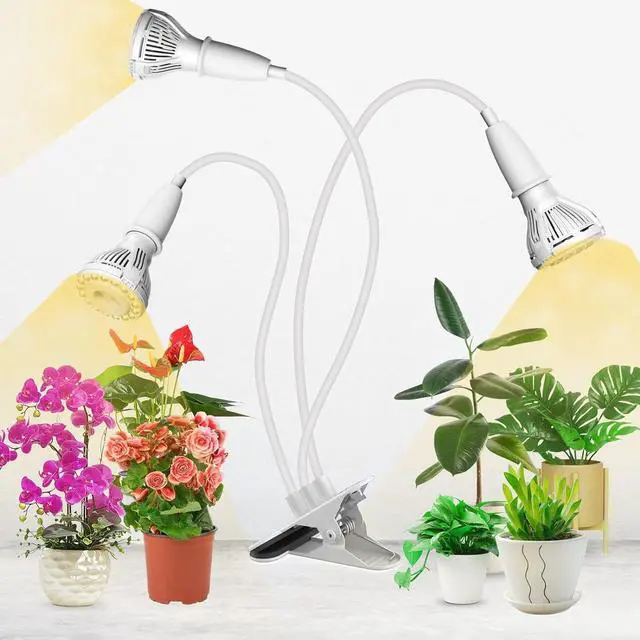 Main image of Grow Lights for Indoor Plants, LED 30W Full Spectrum Bulb Replaceable Plant Light, 450W Equivalent Clip on Grow Light with Optical Lens for Indoor Growing, Lifetime Free Bulb Replacement
