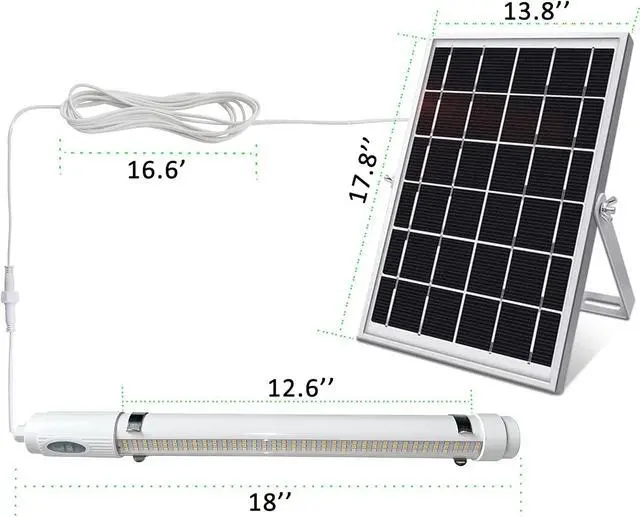 Alt view image 4 of 5 - Bright Solar Powered Grow Light with Batteries Full Spectrum Growing LED Lamp for Outdoor Indoor Greenhouse All Stage Plants Waterproof Hanging Sunlike Growth Lights, Auto On Off, (Upgraded)