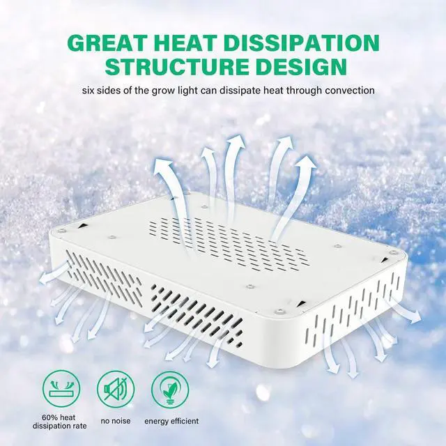 Alt view image 6 of 7 - 1000w LED Grow Light for Indoor Plants, Full Spectrum Plant Light Growing Lamp for Hydroponic Indoor Plant Veg and Flower for Grow Tent (Actual Power 100W=1000W HPS)