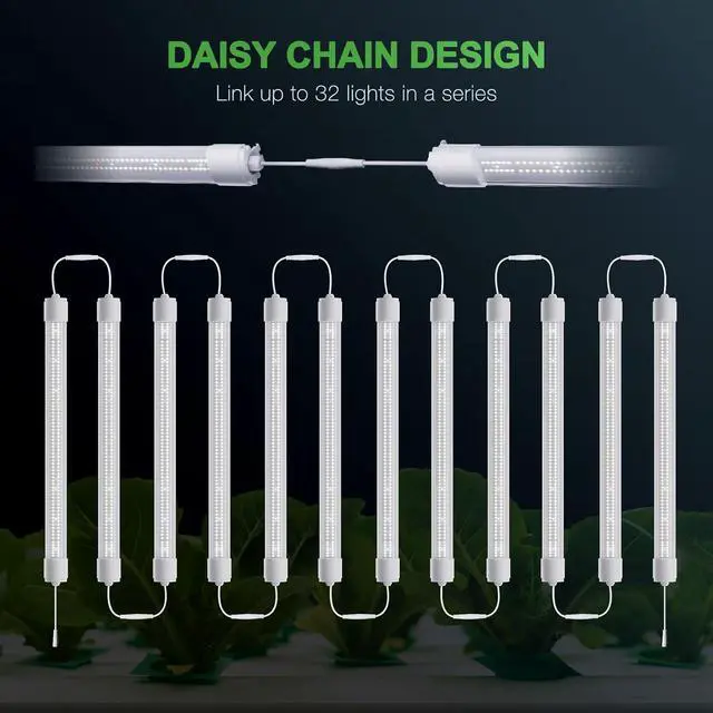 Alt view image 5 of 7 - MARS HYDRO VG40, 2ft Led Grow Lights for Indoor Plants, 5000K Full Spectrum, 2x2 Coverage, IP65 Waterproof Linkable Under Canopy Plant Light Strip for Seedling Veg Bloom Flower, Plug and Play, 40W