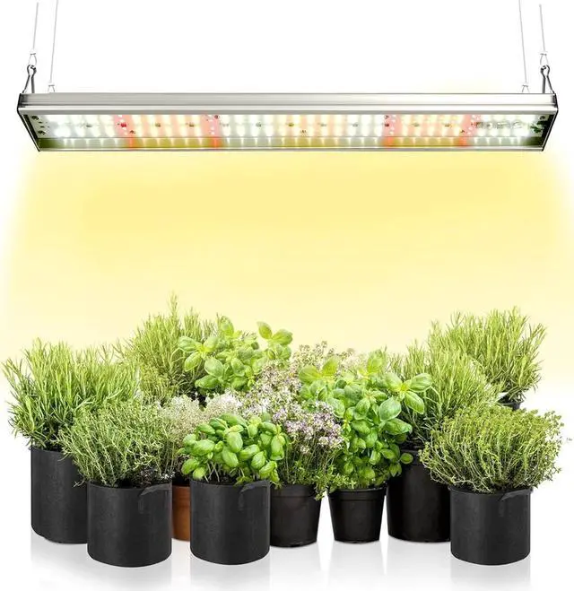 Main image of CANAGROW CG-400 LED Grow Lights for Indoor Plants, Upgraded Full Spectrum Plant Light with 5000K 3000K Daylight + 660nm Red Hanging Growing Lamps for Seed Starting Seedlings Succulents Vegetable