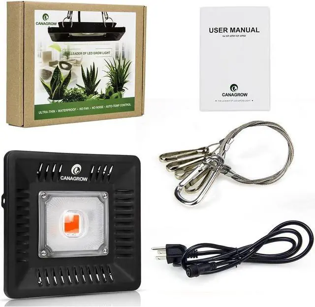 Alt view image 6 of 6 - CANAGROW Full Spectrum LED Grow Lights for Indoor Plants, Waterproof COB Outdoor Grow Light, Plant Growing Lamps Refugium Light for Saltwater Aquarium, Heating Lamps for Plants Seeding, Veg, Blooming