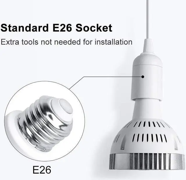 Alt view image 5 of 7 - CANAGROW LED Grow Light, 35W Full Spectrum Grow Light Bulb Plant Light for Indoor Plants, Growing Lamps for Hydroponics Greenhouse Succulent Houseplants Vegetable