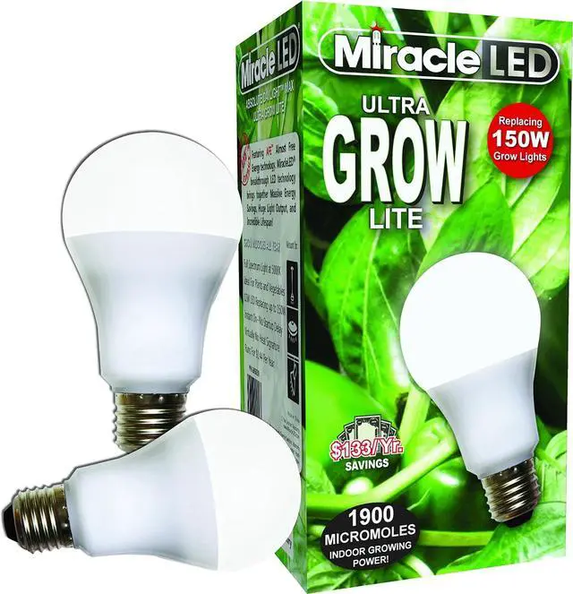 Main image of Miracle LED Absolute Daylight Spectrum, Ultra Grow Lite 2-Pack, 12W (604868)