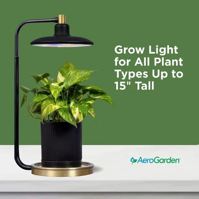 Alt view image 3 of 7 - AeroGarden Tabletop Grow Light for Indoor Plants, Grow Live Plants Anywhere in The Home, Adjustable Light Modes, Black