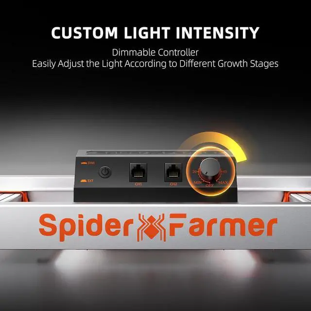 Alt view image 5 of 7 - Spider Farmer 2024 G3000 Cost-Effective LED Grow Lights 300W 3x3ft Coverage Full Spectrum Dimmable Bar Style Growing Lamp for Indoor Plants