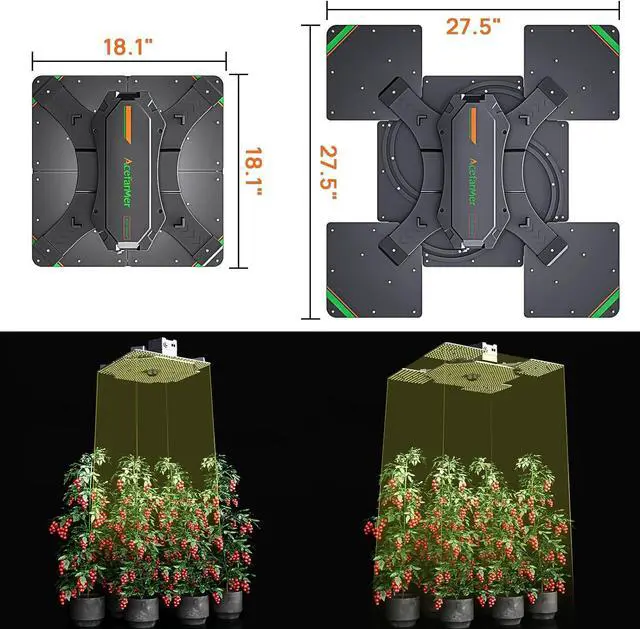 Alt view image 2 of 7 - ACE-500 LED Grow Light, Black