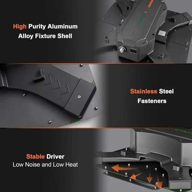 Alt view image 6 of 7 - ACE-500 LED Grow Light, Black