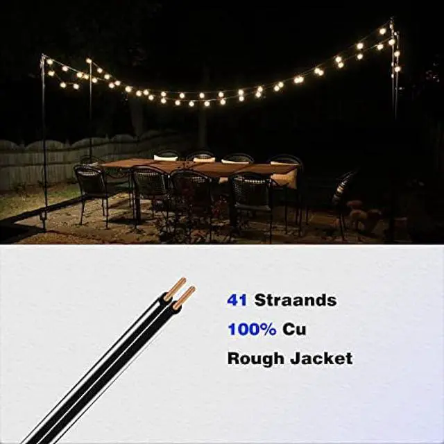 Alt view image 5 of 7 - Aniai Low Voltage Landscape Wire,UL List 18/2 SPT-2 Electrical Wire,for Light and Lamp Extension Cable(250FT, Black)