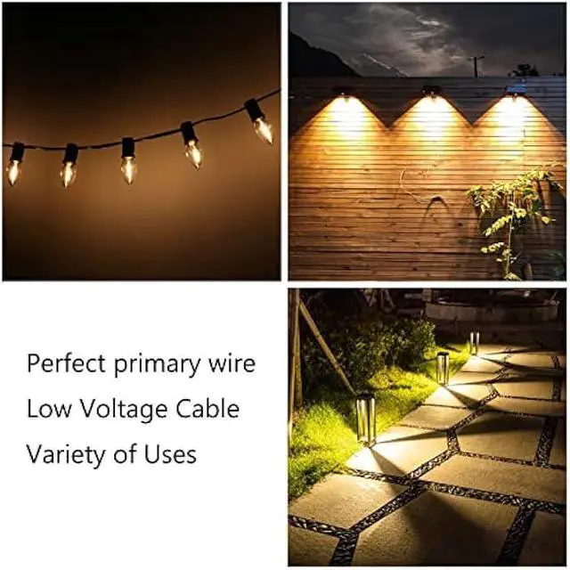 Alt view image 7 of 7 - Aniai Low Voltage Landscape Wire,UL List 18/2 SPT-2 Electrical Wire,for Light and Lamp Extension Cable(250FT, Black)