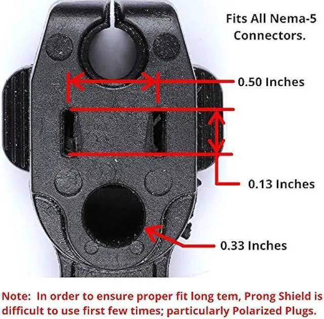 Alt view image 5 of 7 - Prong Shield Outdoor Plug Cover | Weatherproof Extension Cord Plug Cover for Outside | Extension Cord Construction Equipment | Extension Cord End Cover 3-Prong End Cover (5, Black)