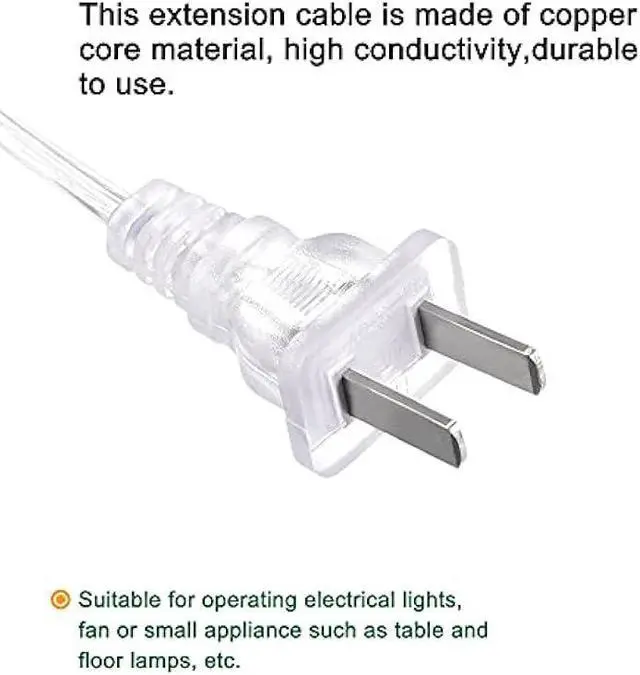 Alt view image 5 of 5 - MECCANIXITY Lamp Cord with On/Off Switch Power Wire 1.8M/6ft Clear Replacement Lamp Repair Part 2Pcs
