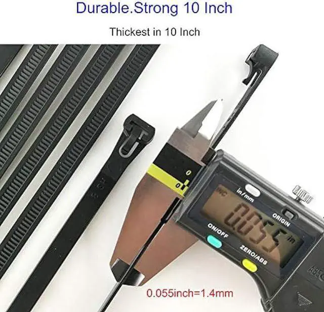 Alt view image 3 of 6 - HS Adjustable Zip Toes Black (100 Pack) Wire Ties Reusable Zip Ties 10 Inch 50 LBS Cable Ties Releasable Heavy Duty Ratchet Tie Down Straps for Christmas Tree,String Lights,Mussy Wires