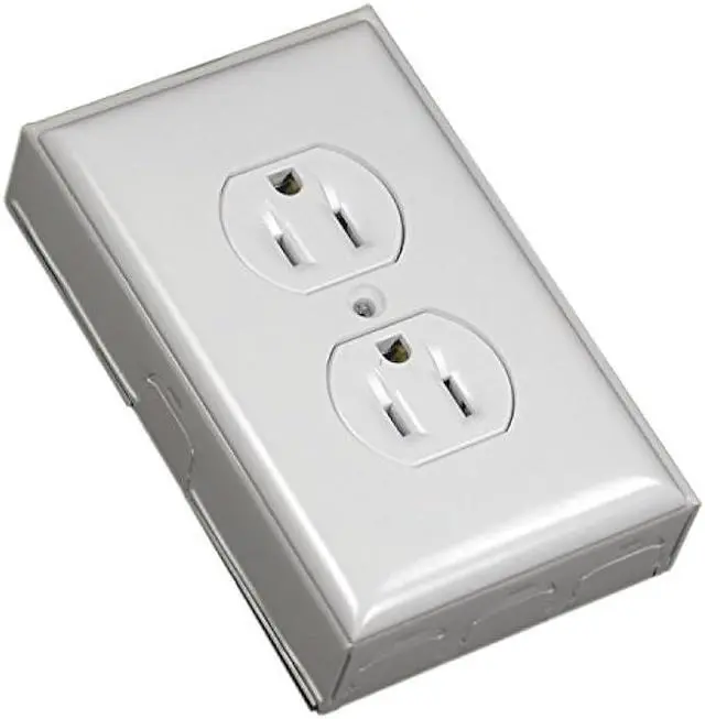 Main image of Legrand - Wiremold Outlet Box To Use As Wiremold Raceway, White Outlet Electric Box With Both The Outlet And Wiremold Box, Bw2-D