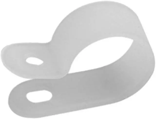 Alt view image 2 of 2 - XINGYHENG 200pcs White Nylon R-Type Cable Clips Fastener for 1/2 Inch (12.7mm) Dia Wire Tube (Plastic Wire Cord Clip Fixer)