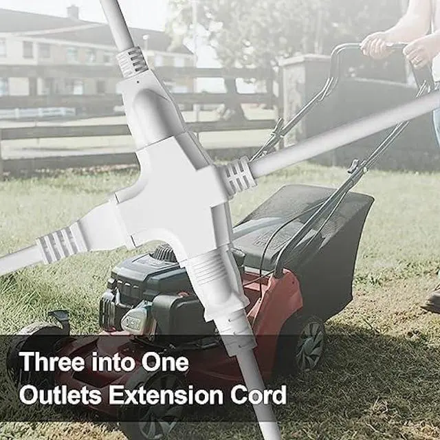 Alt view image 3 of 5 - Oviitech 3 Outlet Extension Cord Power Strip, 8 Ft Extension Cord, Use in Office, Travel or Home,13A/125V/1625W,Black and White Braided Thread,2 Pack