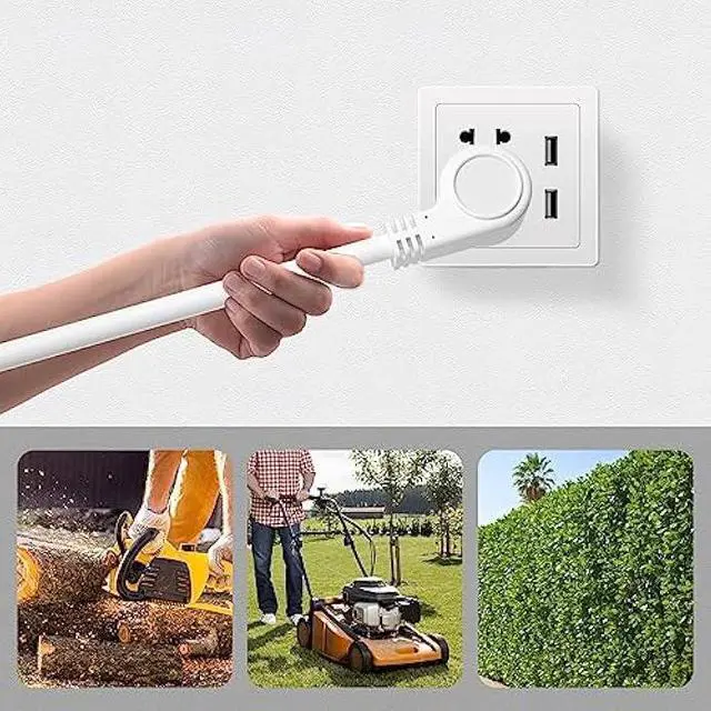 Alt view image 5 of 5 - Oviitech 3 Outlet Extension Cord Power Strip, 8 Ft Extension Cord, Use in Office, Travel or Home,13A/125V/1625W,Black and White Braided Thread,2 Pack