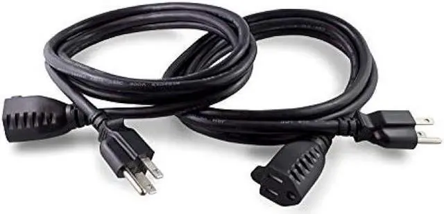 Main image of Ubercords 15 Foot (2 Pack) Power Extension Cord - 16 AWG Power 3 Prong Appliance Extension Cable Cord - 125 Volts, 13 Amps - UL Listed