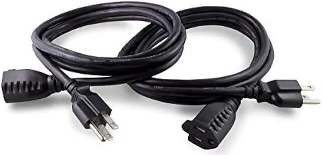 Alt view image 2 of 4 - Ubercords 15 Foot (2 Pack) Power Extension Cord - 16 AWG Power 3 Prong Appliance Extension Cable Cord - 125 Volts, 13 Amps - UL Listed