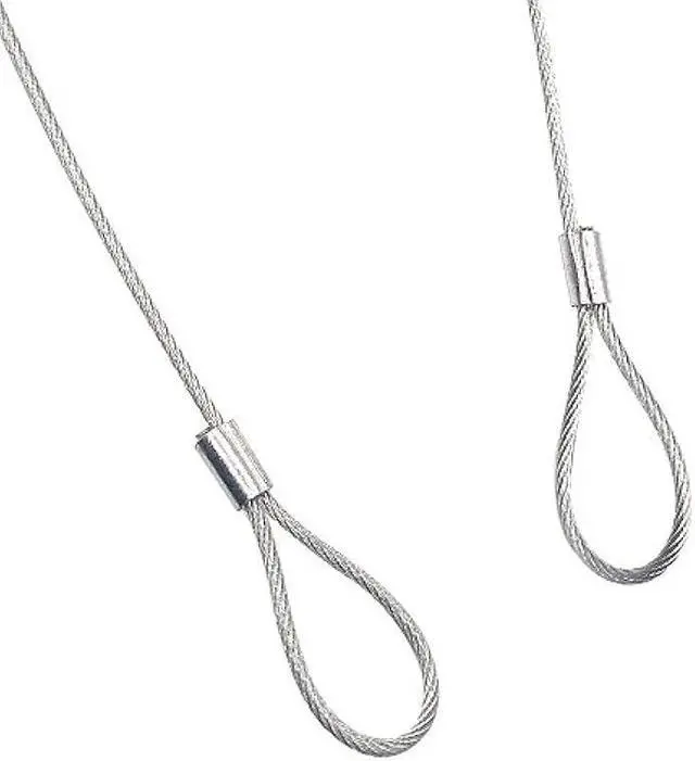 Alt view image 2 of 4 - 16.5Ft Security Safety Cable Luggage Lock Safety Cable Wire with Braided Steel Coated Double Loop by Ovener