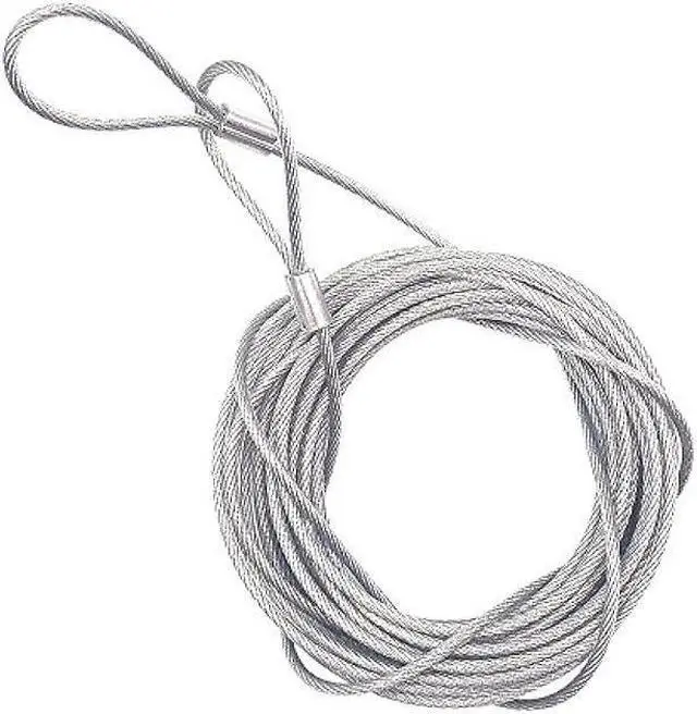 Alt view image 3 of 4 - 16.5Ft Security Safety Cable Luggage Lock Safety Cable Wire with Braided Steel Coated Double Loop by Ovener