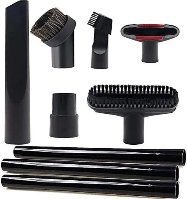 Main image of 9 Pcs Vacuum Attachments Fit for Shop Vac Accessories 1 1/4 - 3 Pcs Vacuum Extension Wand, 1 1/4 inch (32 mm) & 1 3/8 inch (35 mm) Vacuum Hose Adapter, 1 1/4 inch Vacuum Cleaner Accessories Brush Kit