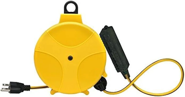 Main image of Designers Edge E315 20-Foot Yellow Retractable Extension Cord Reel